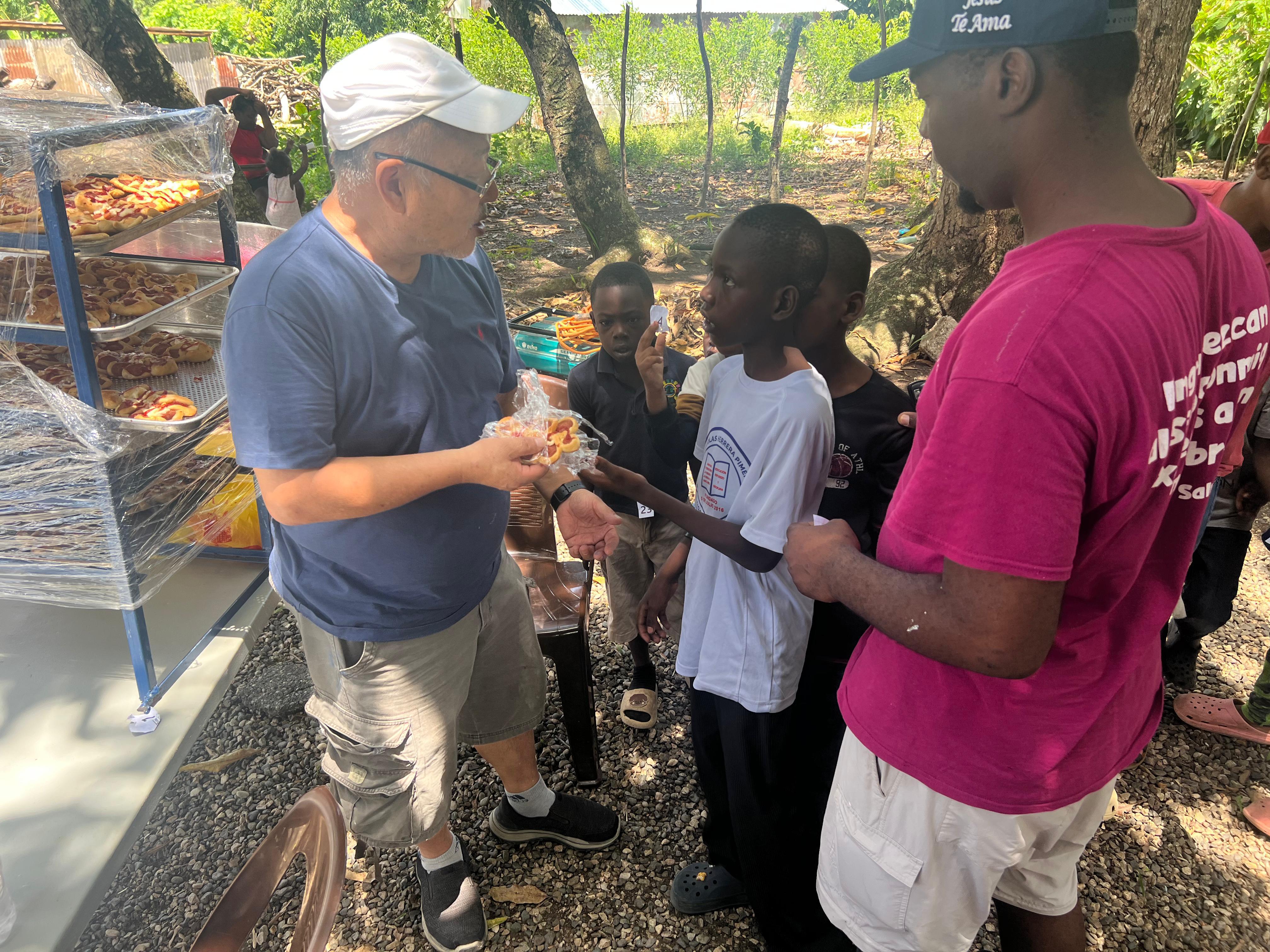 Children playing educational language games